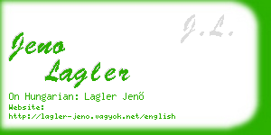 jeno lagler business card