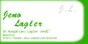 jeno lagler business card